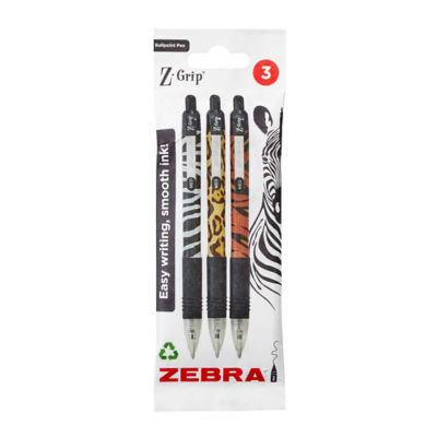 Zebra Funky Z-Grip Animal Ballpoint