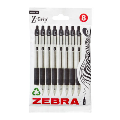 Zebra Z-grip 8 Pack Black
