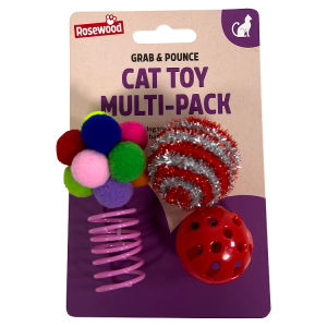 Rosewood Grab & Pounce Cat Toy Multi-Pack