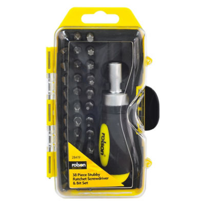 rolson 38pc Stubby Screwdriver Set