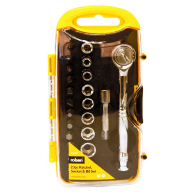rolson 23pc Socket & Bit Set