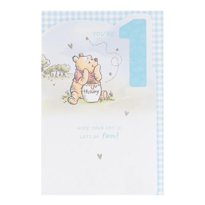 Disney Winnie the Pooh 1st Birthday Card