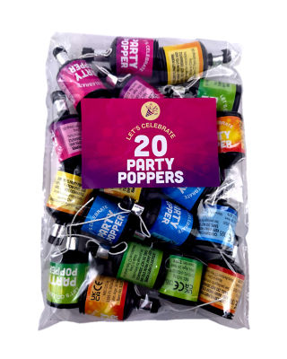 MAD PARTY Party Poppers 20PK