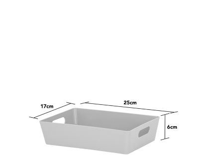 Wham Grey Rectangular Studio Basket 4.01 2 Litre NWT3881
