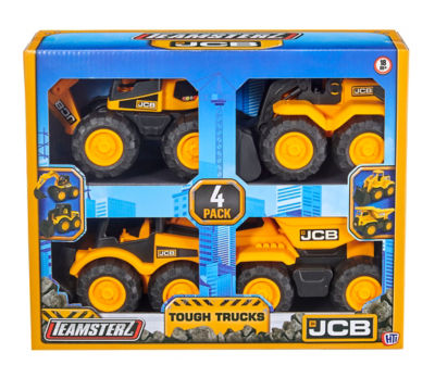 JCB 4 pack 7" Tough Trucks
