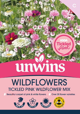 unwins Tickled Pink Wildflower Mix Flower Seeds