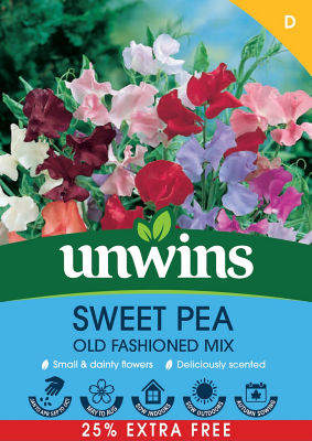 unwins Sweet Pea Old Fashioned Mix Flower Seeds