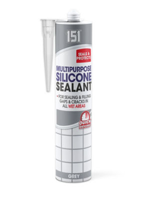 ASDA MULTI PURPOSE GREY SILICONE SEALANT (CART) 280ML