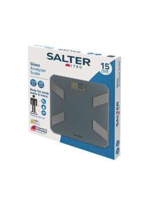 Salter Grey & Silver Analyser Scale Glass