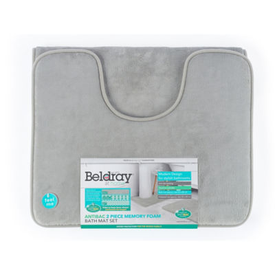 Beldray Antibac Memory Foam Bath Mat 2 Piece Set