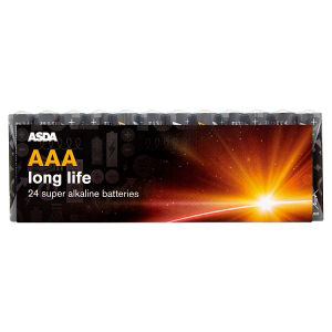 ASDA 24 AAA Long Life Super Alkaline Batteries