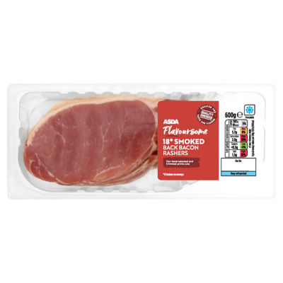 ASDA 18 Smoked Back Bacon Rashers