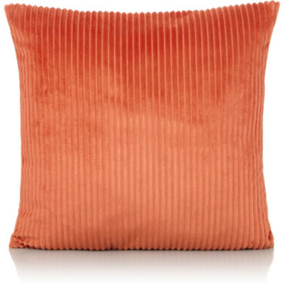 George Home Orange Jumbo Cord Cushion