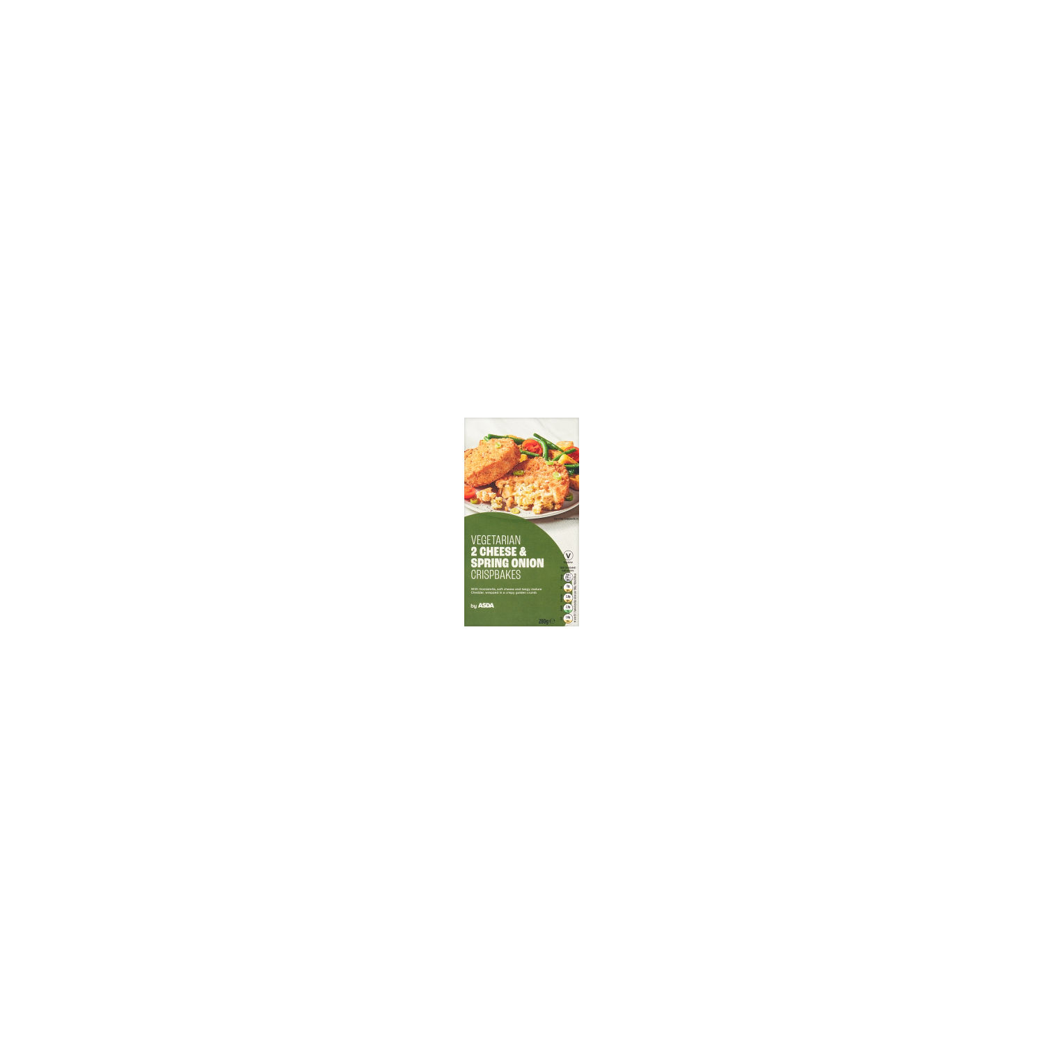 Asda Vegetarian Cheese & Spring Onion Crispbakes Frozen Snack 280g