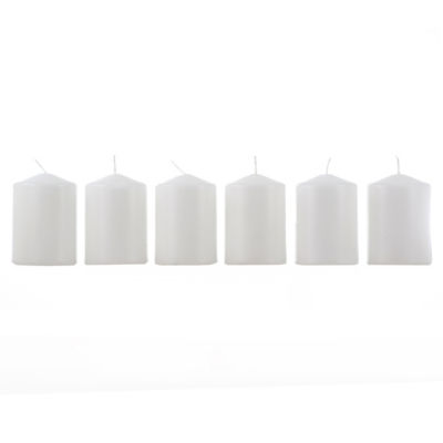 George Home Unscented White Pillar Candle