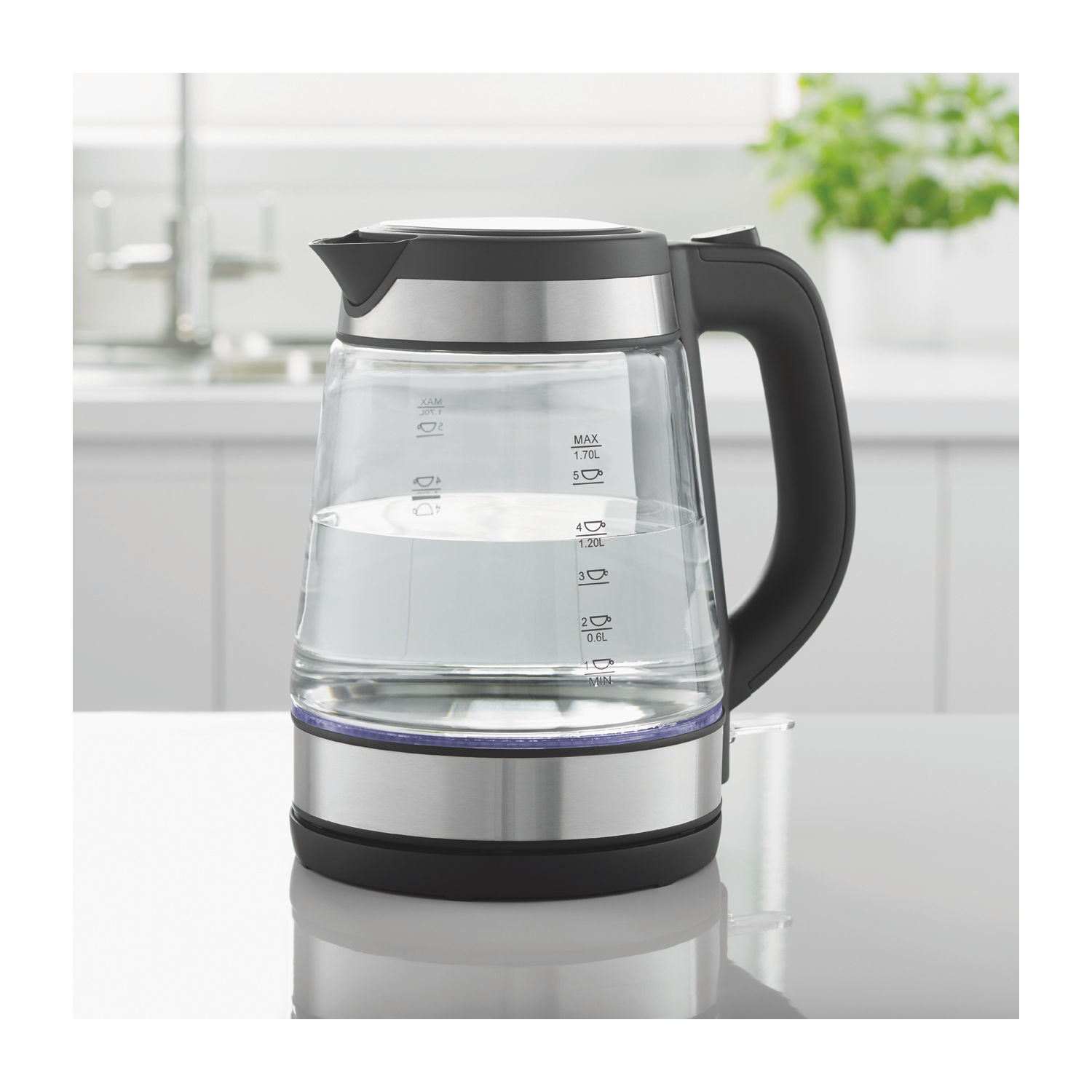George Home Glass Fast Boil Electric Kettle 1.7L