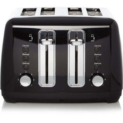 George Black Stainless Steel 4 Slice Toaster - Image 2