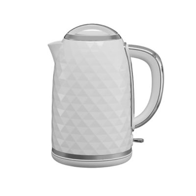 George White Fast Boil Diamond Textured Kettle 1.7L - Image 2