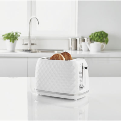 George White Diamond Textured 2-Slice Toaster - Image 2