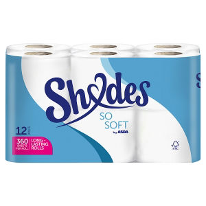 ASDA Shades Shades by  So Soft 12 Long-Lasting Rolls