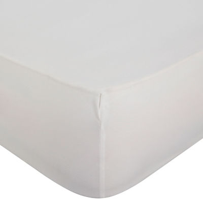 George White Brushed Cotton Plain Fitted Sheet - Image 2