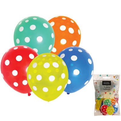 DM-101744 Multi-Coloured Spot Party Balloons