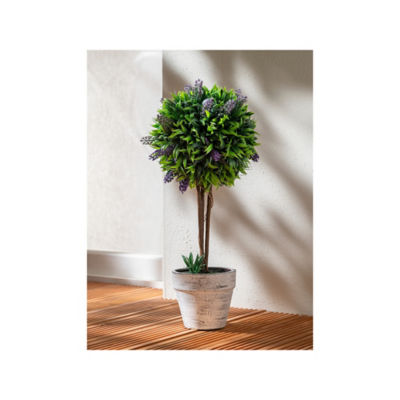 George Home Artificial Potted Lavender Tree 23x23x60cm