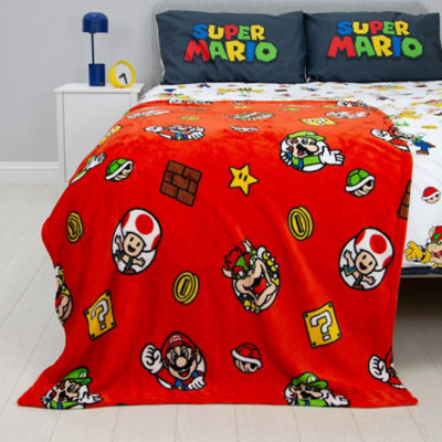 SUPER MARIO CIRCLES FLEECE BLANKET