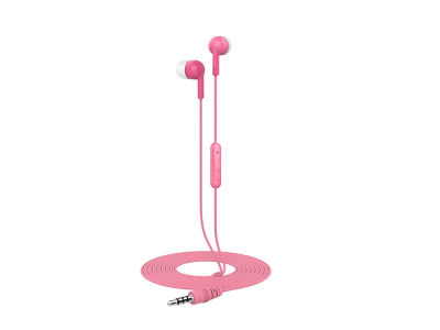 ONN Wired Earbuds with Mic - Pink