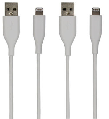 ASDA Tech Lightning Cable - 0.9m 2pk