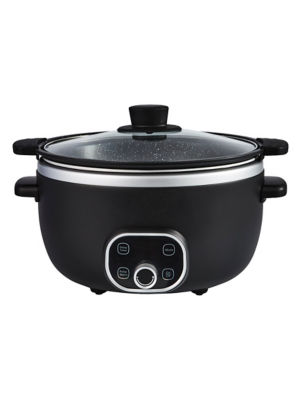 George Home 6L Digital Black & Brass Slow Cooker