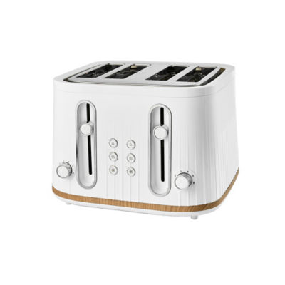 George Home White And Wood Scandi 4 Slice Toaster - ASDA Groceries