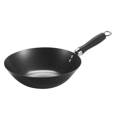 George Home Black Spun Steel Wok 28cm