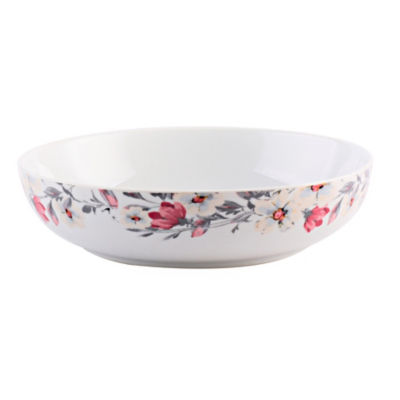 George Home Pink & Grey Floral Pasta Bowl