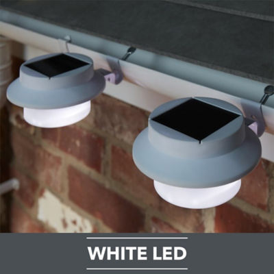 George Home Solar Gutter Lights 2 Pack 12x12x6.3cm