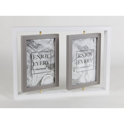 George Home White Spinning 4 Aperture Photo Frame 4 X 6Inch