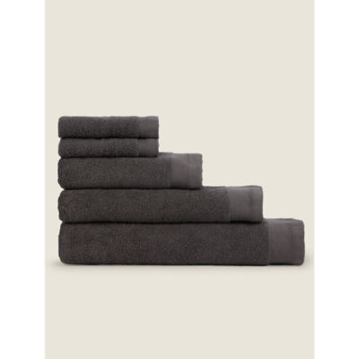 George Charcoal Grey Charcoal Cotton Bath Towel Range - Image 2