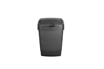 George Home Recycled Plastic Lift Lid 15L Bin Black