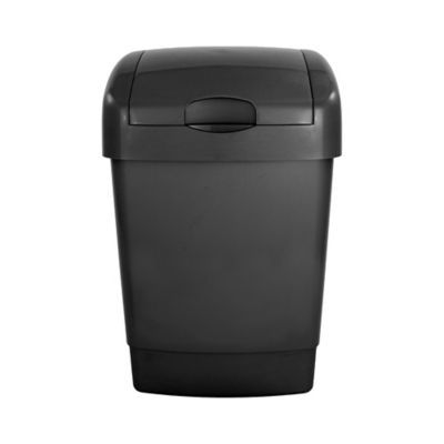 Asda Black Lift Lid Bin 40L