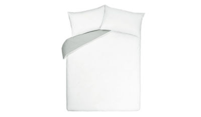 George Home White Reversible King Duvet Cover