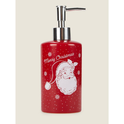 George Home Red & White Santa Christmas Soap Dispenser