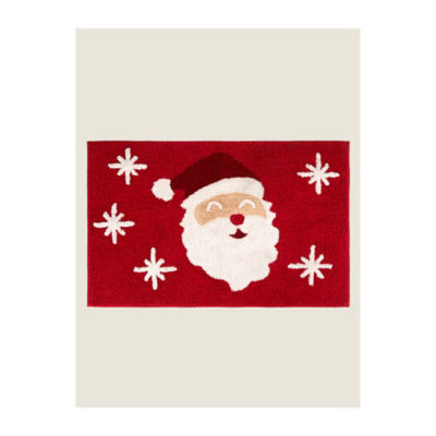 George Home Red Christmas Santa Bath Mat