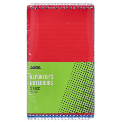 ASDA Poly Reporters Notebooks 3pk