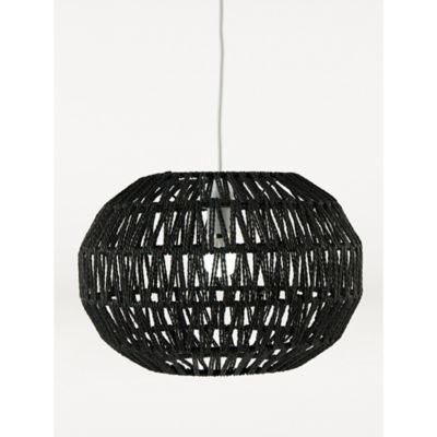 George Home Black Rattan Light Shade