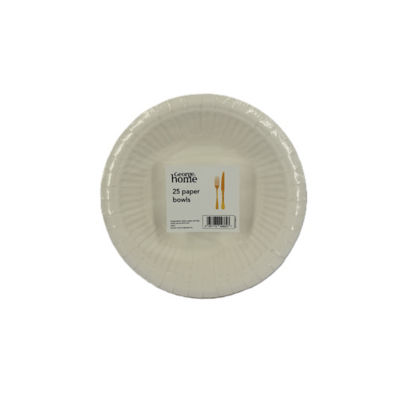 George Home White 25pk Value Paper Bowls