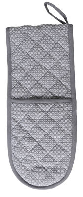 George Grey Patterned Double Oven Glove - Image 3
