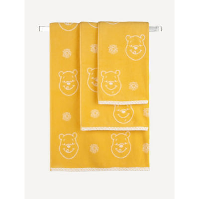 George Home Small Yellow Winnie the Pooh Hand Towel