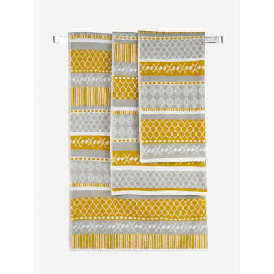 George Home Large Grey Geometric Super Soft Bath Sheet
