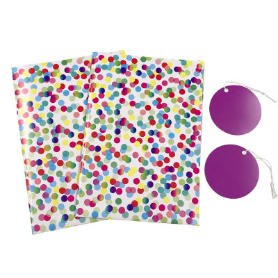 George Home Multi Spots Flat Wrap and Gift Tags