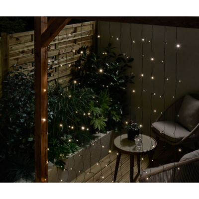 George Home 192 LEDs Solar Light Curtain 150x150x7cm